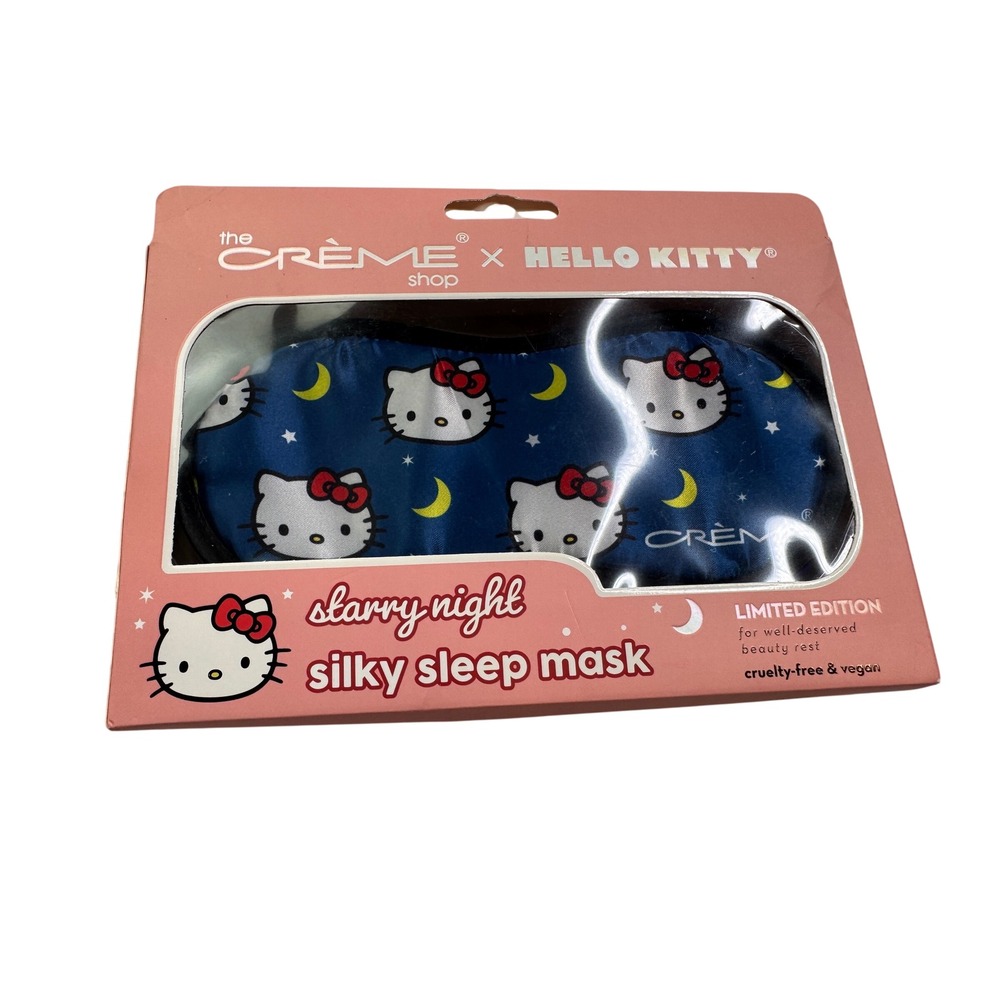 The Creme Shop x Hello Kitty Starry Night Silky Sleep Mask Navy Blue Limited Ed